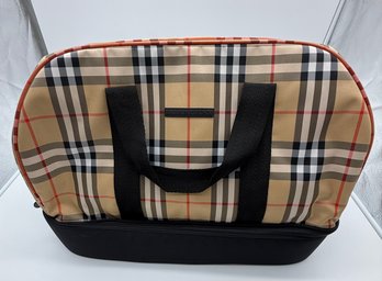 Burberry Nova Check Vintage Golf Travel Bag / Weekender Bag