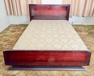 MCM Genova Furniture Company, Cherry Wood Sleigh Bed & Pair Of Nightstands (3)