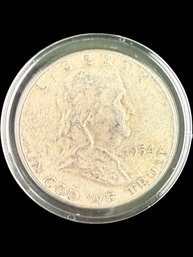 1954 Ben Franklin Silver Half Dollar