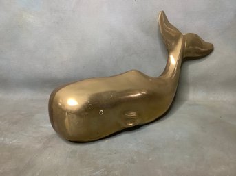 Large Heavy Brass Whale