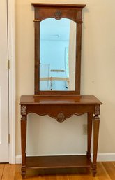 Vintage French Provincial Style Console Table & Mirror Set