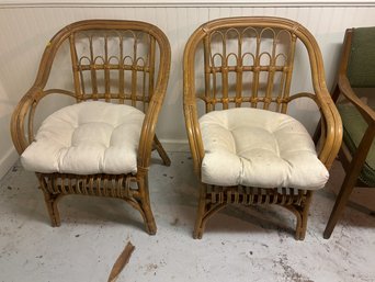 2 VINTAGE RATTAN CHAIRS