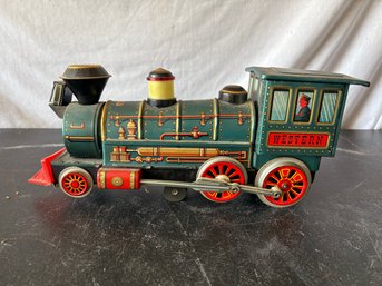 Vintage Tin Lithographed 'Western Special Locomotive' Battery-operated Toy Train