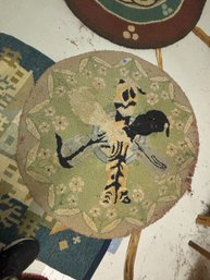 HOOKED RUG W/ CATS
