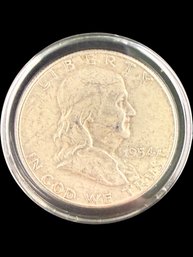 1954-S Ben Franklin Silver Half Dollar