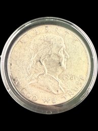 1961 Ben Franklin Silver Half Dollar