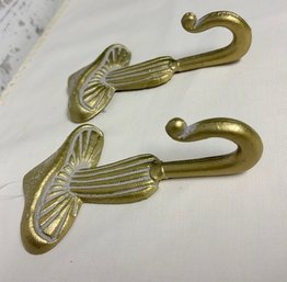 Cast Metal Wall Mount Figural Mushroom Coat Hooks/towel Hooks