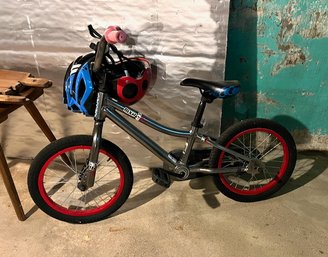 Raleigh MXR 16' Child's Bike And Two Helmets