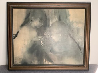 Large Framed Print Of Cat's Cradle By Zora DuVall Signed