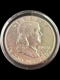 1963 Ben Franklin Silver Half Dollar