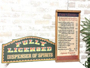 Pairing Of Vintage Yorkraft Wooden Tavern Signs