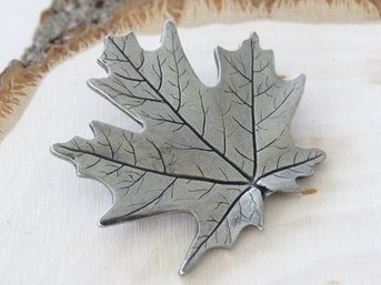 Danforth Pewter Maple Leaf Brooch Pin