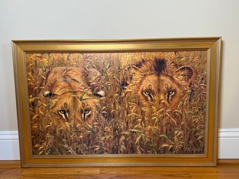 Guy Coheleach 'Four Eyes' Mill Pond Press Framed Lithograph