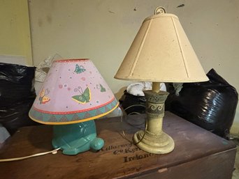 TWO DECORATIVE LAMPS