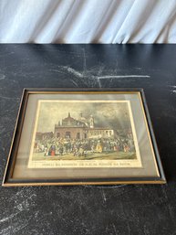Framed Vintage Print Depicting The 'Igreja Do Hospcio De Nossa Senhora Da Piedade' In Bahia, Brazil