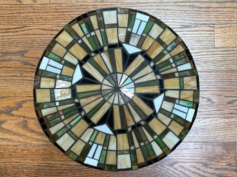 A Flush Mount Stained Glass-style Ceiling Fixture