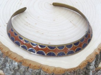 Vintage Handcrafted Brass / Enamel Choker