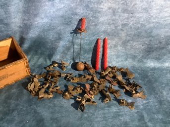 Box Of Christmas Candle Holders