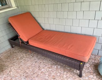 Wicker Chaise With Cushion