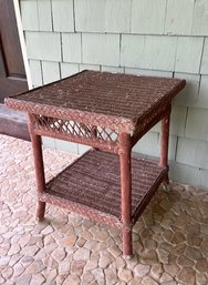 Painted Wicker Table