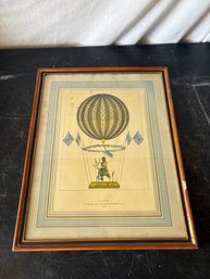 'Inent-Green-le-co' Hot Air Balloon Framed Print