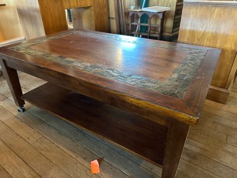 Nice Inlaid Slate Coffee Table