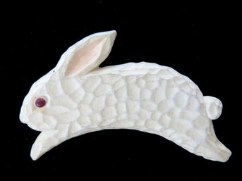 Vintage Hallmark Hopping Bunny Rabbit Pin - Rare