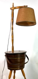 Colonial Revival Sewing Bucket Floor Lamp