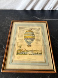 'Ascension Du Sieur Adorne  La Citadelle De Strasbourg 1784' Framed Art Print