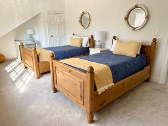 Twin Sz Custom Pine Bed (1 Of 2)