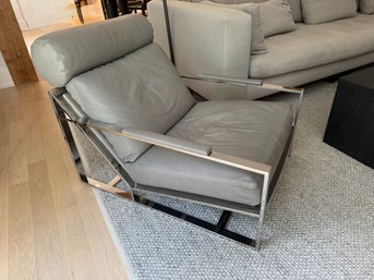 Thayer Coggin Milo Baughman Designed Crusin' Leather Chair