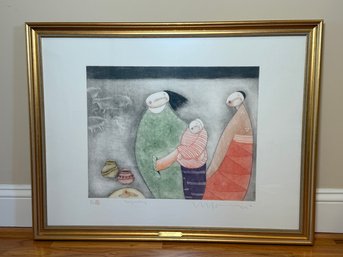 Eng Tay 'Tranquility' Pencil Signed & Numbered Original Colored Framed Lithograph