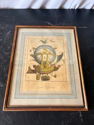 La Minerve, 1803 Hot Air Balloon Print