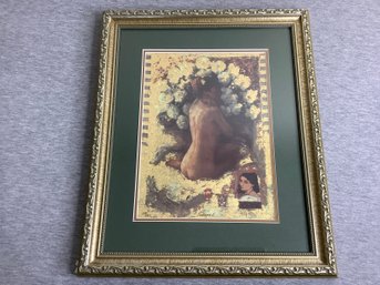 Framed Mixed-media Style Print Titled 'Sirens I' Signed