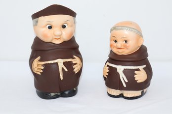 Goebel (TMK-2) Friar Tuck Ceramic Creamer & Lidded Sugar Bowl Set