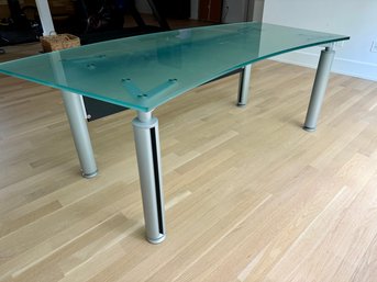 Italian Glass Desk (Forma Kristall By Frezza)