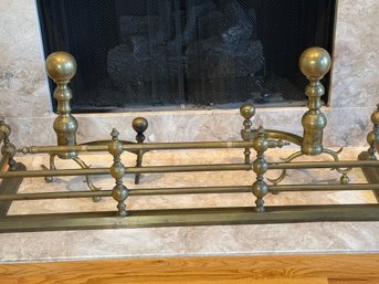 Beautiful Antique Brass Andirons