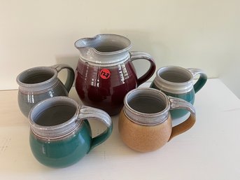4 Mugs And A Pitcher