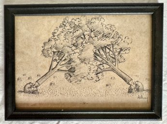 Framed Magazine Cartoon