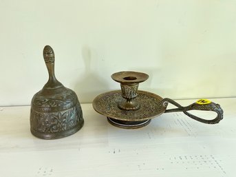 Sanctuary Bell And Candle Holder