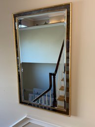 Beautiful Beveled Glass Mirror In Bamboo Style Gilded Frame