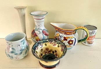 Lot Of Hand Painted Pottery And China