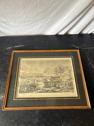 Antique Print Depicting The Battle Of Friedland