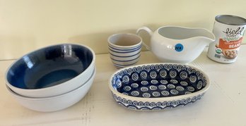 Lot Of Blue And White Dishes