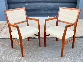Pair Of Mid Century Swedish Svegards Markaryd Teak Armchairs