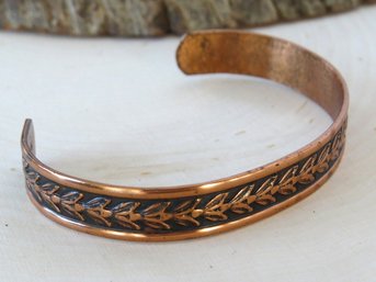 Vine Design Copper Cuff Bracelet