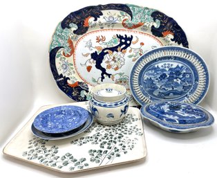 Ceramic Platters & Covered Bowls By Mason's, Ridgway, Royal Tudor Ware & More