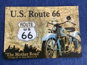 US Route 66 'the Mother Road' Tin Sign 1996