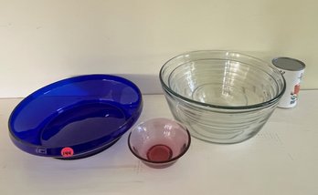 Lot Of 5 Glass Bowls
