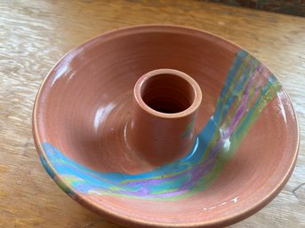 Handcrafted Pottery Bowl 10' Signed